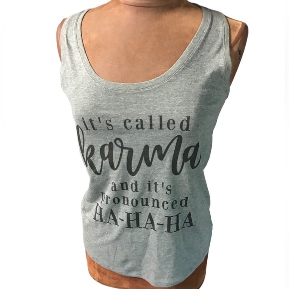 Instant message karma racer back tank - Picture 3 of 6